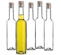 KADAX Botellas de vidrio vacías de 250 ml, 12 unidades, botellas de licor con corcho, botellas pequeñas para llenar licor, vino y licor, botellas de vino