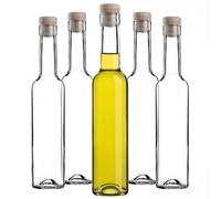 KADAX Botellas de vidrio vacías de 250 ml, 6 unidades, botellas de licor con corcho, botellas pequeñas para llenar licor, vino y licor, botellas de vino