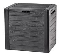 KADAX Caja de almacenamiento de plástico, para almacenamiento de cojines, juguetes para niños y asientos, caja de jardín para jardín y terraza (140 L, marrón oscuro)