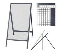 KADAX Colador de acero, rejilla de alambre de acero, colador de acero, colador de arena, filtro rectangular para arena y compost, tierra y piedras (tamaño de malla 1,0 x 1,0 cm)