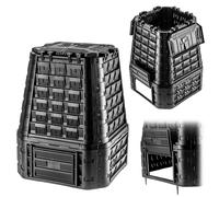 KADAX Compostador de jardín de plástico, compostador para residuos de jardín,...