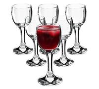 KADAX Copas de vino aptas para lavavajillas, juego de copas de vino y elegantes para vino tinto y blanco, copas para servir vino y champán (6 x 55 ml, para licor)