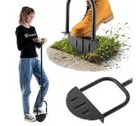 KADAX Cortador de borde de césped de 23 x 118 cm con hoja dentada, cortador de bordes de césped manual de acero para bordes de césped precisos, recortadora de borde de jardín con mango en T