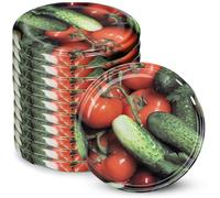 KADAX Cubierta de tornillo fi82 mm, juego de torcedura de metal hecha de metal, tapa de reemplazo para frascos de albañil, tapa con 6 dientes de cebada para vasos choques y frascos de albañil (10 p