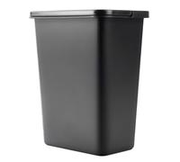 KADAX Cubo de basura de 10 litros, con asa móvil, clasificador de basura de plástico, universal, color negro, 10 l