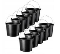 KADAX cubo de construcción, 12 l, cubo de plástico para mortero, negro, 10...