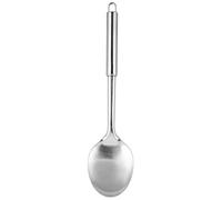 KADAX Cuchara para servir de acero inoxidable, cuchara grande para ensalada de 33 cm, cuchara para arroz, patatas, utensilios de cocina con mango ovalado, cucharada, largo, plateado