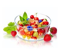 KADAX Cuenco de cristal, ensaladera, cuenco redondo de cristal, 19 cm de diámetro, cuenco profundo para frutas, ensaladas, dulces, frutero apilable, cuenco grande para ensalada, decoración de mesa,