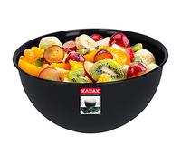 KADAX Cuenco de plástico, ensaladera, cuenco apilable, cuenco de plástico, cuenco de cocina, cuenco redondo para servir para cocina, ensalada, masa, apto para lavavajillas (2L, antracita)
