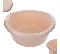 KADAX Cuenco redondo de plástico. Cuenco, profundo y robusto. Cuenco, lavabo, fregadero grande ideal para el baño, el lavadero, la cocina y la casa (beige claro, 10 L)