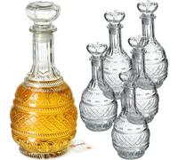 KADAX Decantador para Bebidas, Elegante Jarra para Hombre 1L - 6 Piezas