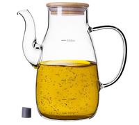 KADAX Dispensador de aceite de 500 ml de vidrio de borosilicato, botella de aceite con escala de medición, boquilla y tapa, botella de aceite de cristal, botella de aceite de cristal, botella para