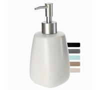 KADAX Dispensador de Jabón Líquido con Capacidad de 400 ml, Dosificador de Loción Cerámico con Acabado Mate, Ideal para Baño y Cocina (Blanco)