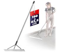 KADAX Distribuidor de hormigón de aluminio, 62,5 x 9 x 190 cm, distribuidor perfilado de alquitrán, alisador de hormigón de 3 capas, corredera de hormigón (con mango)