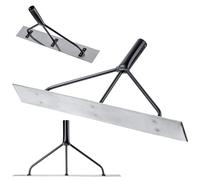 KADAX Distribuidor de hormigón de aluminio, 62,5 x 9 x 33 cm, distribuidor perfilado de alquitrán, alisador de hormigón de 3 vías sin mango