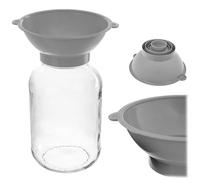 KADAX Embudo de plástico para tarros de cristal, embudo para llenar tarros de conservas con un diámetro de 43 mm a 100 mm, embudo para conservas (gris)