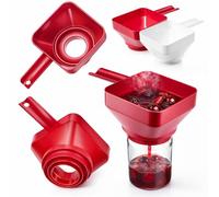 KADAX Embudo para tarros de conservas, embudo de mermelada con 3 tamaños de boquilla (52 mm, 70 mm, 85 mm), embudo de cocina de plástico, embudo de boca grande