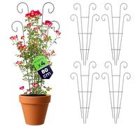 KADAX Enrejado de metal de 36 x 80 cm, 4 unidades, para plantas trepadoras como rosas y clemátides, enrejado para jardín, balcón y terraza, rejilla para plantas de acero