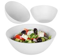 KADAX Ensaladera de 20 cm, 1 unidad, blanco de vidrio opal, ideal como cuencos de cereales, cuencos de sopa, ensaladeras, cuencos de postre o cuencos para servir (blanco)