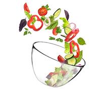 KADAX Ensaladera ovalada de Cristal, 17 cm, Cuenco Grande para servir Ensaladas, Postres, Bol de Vidrio, transparente Decoración de Mesa