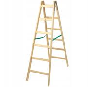 KADAX escalera de madera, escalera fija hasta 150 kg, escalera de pintor pleg...