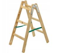 KADAX escalera de madera, escalera fija hasta 150 kg, escalera de pintor pleg...