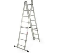 KADAX escalera multifunción de aluminio, escalera de hasta 150 kg, 8 peldaños