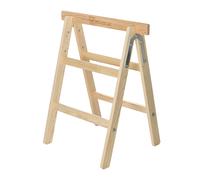 KADAX Escalera plegable de madera, 54 x 53 x 82 cm, 1 pieza