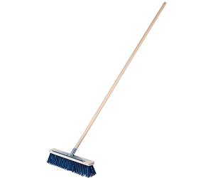 KADAX Escoba para carretera con borde rascador, 2 en 1, escoba industrial, cepillo largo de madera, cepillo de salto de plástico, 40 cm