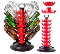 KADAX Escurreplatos de plástico para 80 botellas, escurridor de botellas de cristal, escurridor de botellas