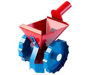 KADAX Esparcidor esparcir abono, Semillas y Sal de Carretera, esparcidor de abono de Acero, sembradora, esparcidor Manual de Semillas para jardín, césped, Resistente a la Intemperie