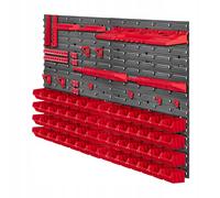 KADAX Estantería de pared para taller, paneles de pared, 116 x 78 cm, rojo,...