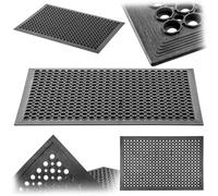 KADAX Felpudo Antideslizante Para Exteriores, Alfombrilla De Goma Negra, Felpudo Para Entradas (60 x 90 Cm)