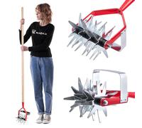 KADAX - Fresadora de Estrella con Cuchillo de jesser, fresadora de jardín, colector para aflojar el BO-Dens, cultivador para jardín, césped, Malas Hierbas, rallado, cultivador de Rodillo