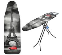 KADAX Funda para tabla de planchar, funda con cordón, funda para tabla de planchar para plancha de vapor, funda de repuesto con espuma de poliuretano (torre Eiffel 148 x 52)