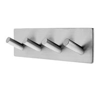KADAX Ganchos autoadhesivos 3M, ganchos para toallas de acero inoxidable, resistentes, ganchos de pared para cocina, baño, toallas, ganchos de cocina (4 x cuadrados)
