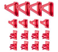 KADAX Ganchos para pared de herramientas, ganchos de pared perforados de plástico PP, juego de ganchos para herramientas, soporte para herramientas, garaje, cocina, taller (juego de 16 piezas)