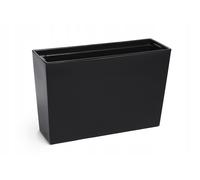 KADAX Jardinera de plástico con inserto, brillante, 56 cm, negro