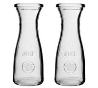 KADAX Jarra sin tapa de cristal, jarra de agua universal, jarra de agua, jarra de cristal, jarra para bebidas, jarra para todo tipo de zumos, decantador de vino (1 l, 2 piezas)
