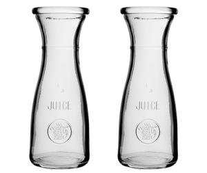 KADAX Jarra sin tapa de cristal, jarra de agua universal, jarra de agua, jarra de cristal, jarra para bebidas, jarra para todo tipo de zumos, decantador de vino (250 ml, 2 unidades)