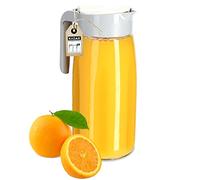 KADAX Jarra universal de 11,2 x 14 x 24 cm, jarra de cristal resistente con tapa, jarra de agua con mango cómodo, jarra de cristal para bebidas frías (1,45 L), color gris