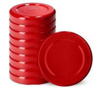 KADAX Juego de 10 tapas de rosca TO38 para tarros de 38 mm, color rojo, tapas de repuesto para botellas pequeñas y tarros de especias, herméticos y aptos para lavavajillas