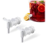 KADAX Juego de 2 grifos de drenaje para cubo de hielo, grifo de drenaje con junta y contratuerca, grifo de drenaje de plástico, grifo para fermentación, grifo para cerveza y vino