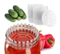 KADAX Juego de 24 Pesas de Fermentación - | Accesorio fi 82 mm con Red para Tarros TO82 | Inserto Plástico para Chucrut, Kimchi & Pepinillos | sin BPA
