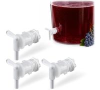 KADAX Juego de 3 grifos de drenaje para cubo de agua, grifo de drenaje con junta y contratuerca, grifo de drenaje de plástico, grifo para fermentación, grifo para cerveza y vino