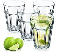 KADAX Juego de 4 vasos para bebidas, 365 ml, aptos para lavavajillas, vasos de calcio neutro, vasos de cóctel, vasos de agua, vasos de café, vasos de té