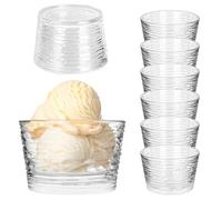 KADAX Juego de 6 vasos de helado de cristal, 290 ml, vasos de postre con pie, cuencos para helados, postres y frutas, copas de hielo, cuencos de postre, aptos para lavavajillas (modelo 4)