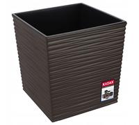 KADAX Maceta de plástico con inserto de plástico, 30 cm, marrón