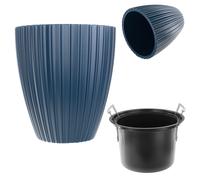 KADAX Maceta decorativa con inserto interior, 40 cm, azul