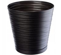 KADAX Maceta redonda de plástico con platillo, 17 cm, negro